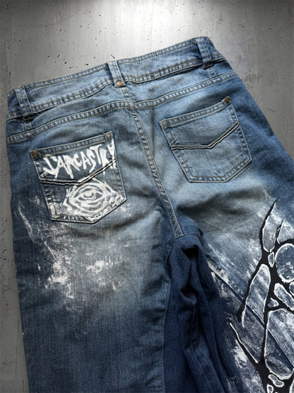 “Shelly” 1/1 hand painted jorts