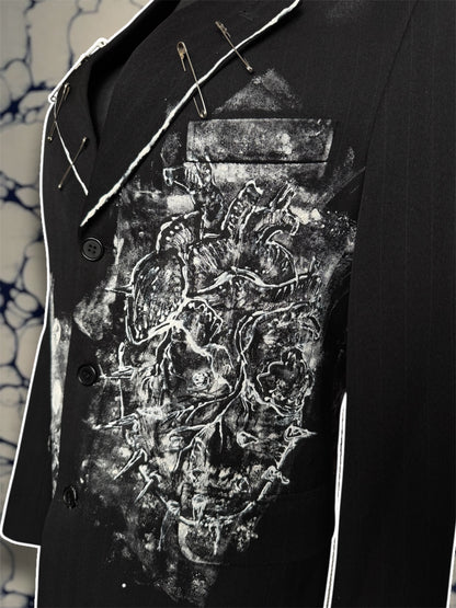 “Eat” hand painted blazer