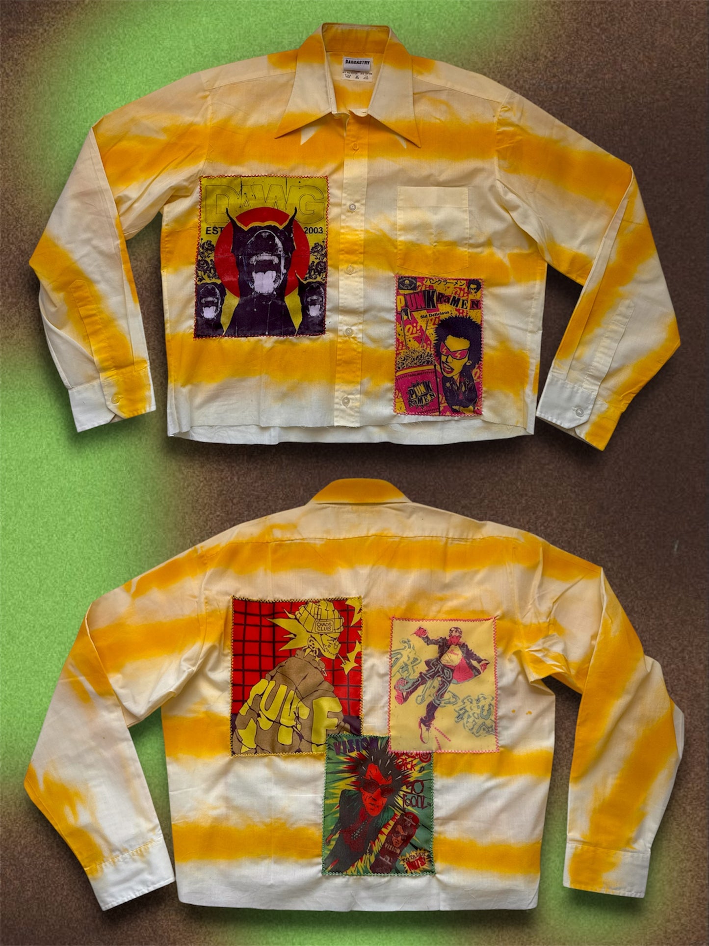 LEILA” Upcycled yellow shirt
