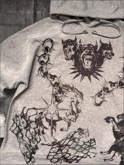 “Dogs” gray hoodie