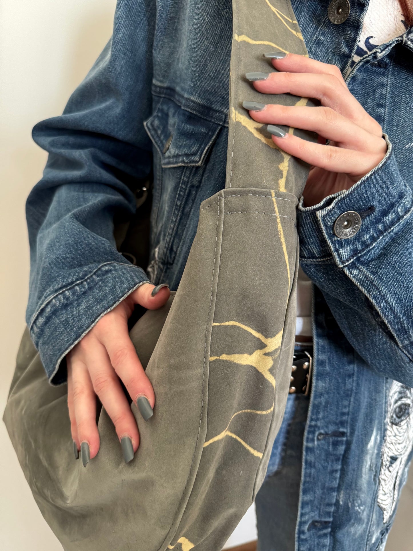 Large bag in khaki colour