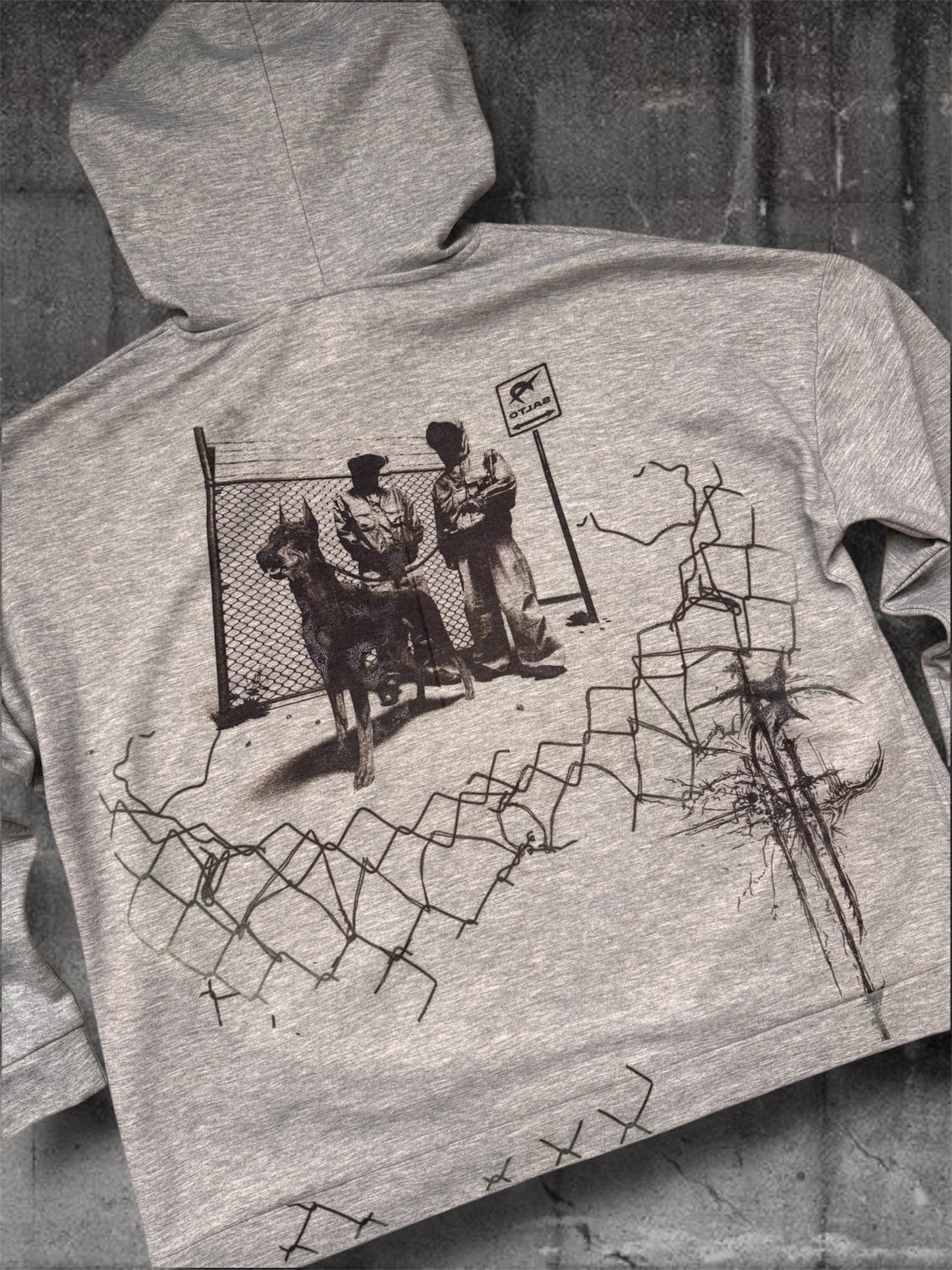 “Dogs” gray hoodie