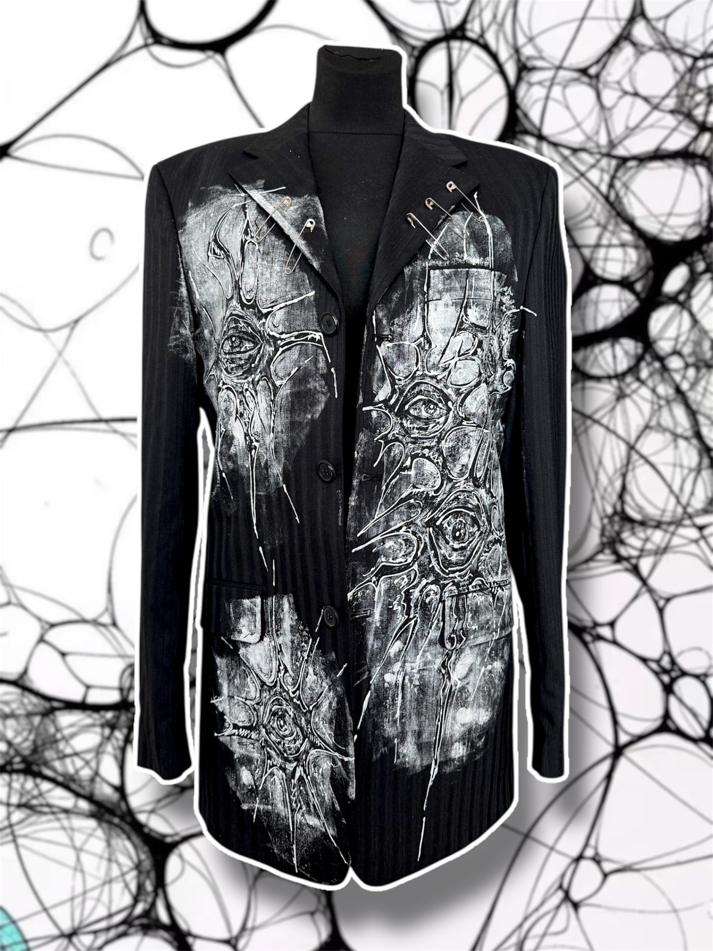 “Angelic” hand painted blazer