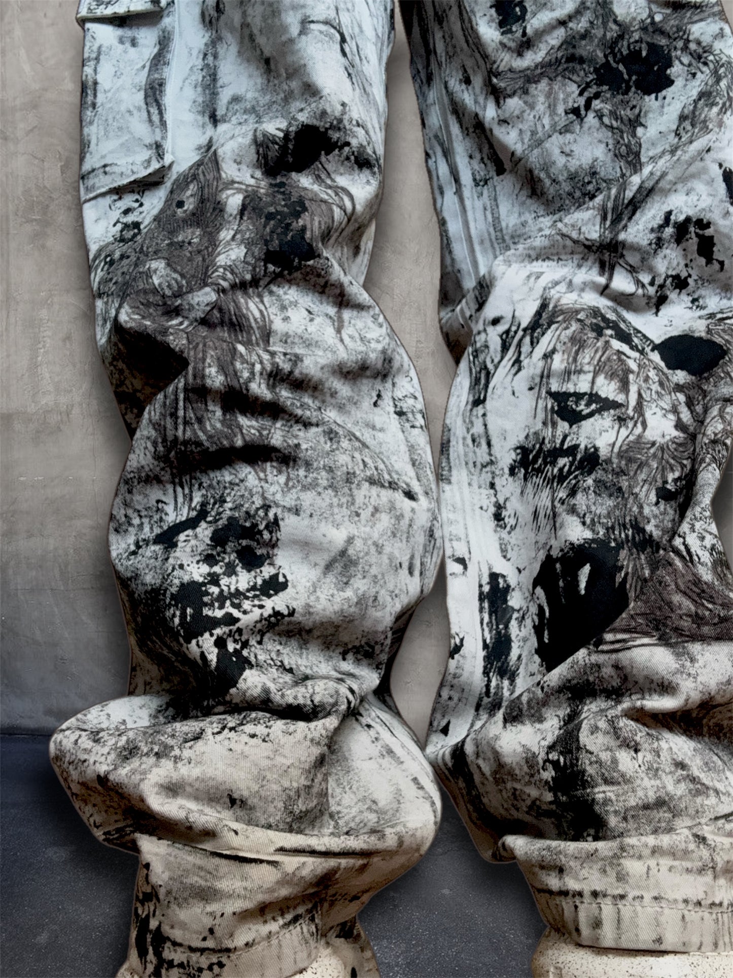 1/1 upcycled white trousers