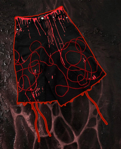 “Blood lines” black and red skirt
