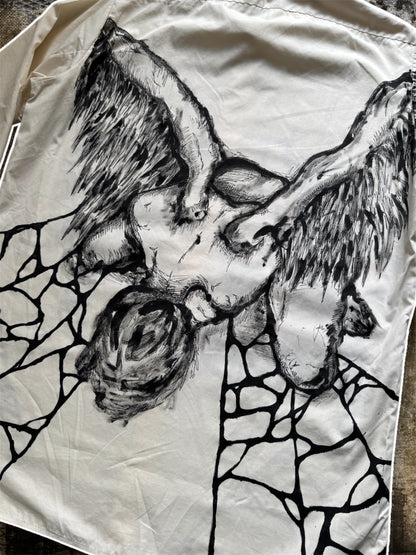 “FACING DEMONS” painted shirt