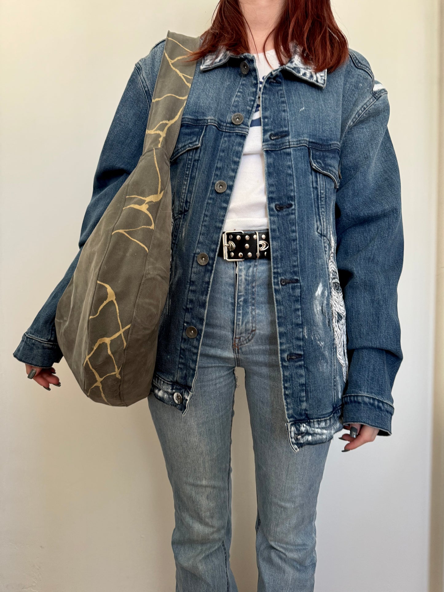 Large bag in khaki colour