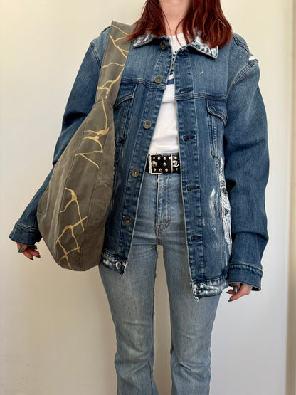 Large bag in khaki colour