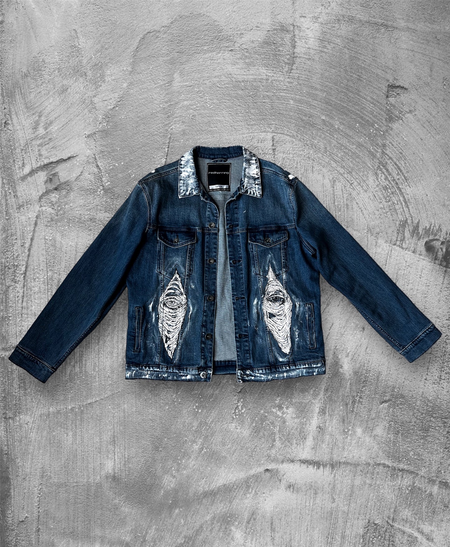 “Make out” denim jacket
