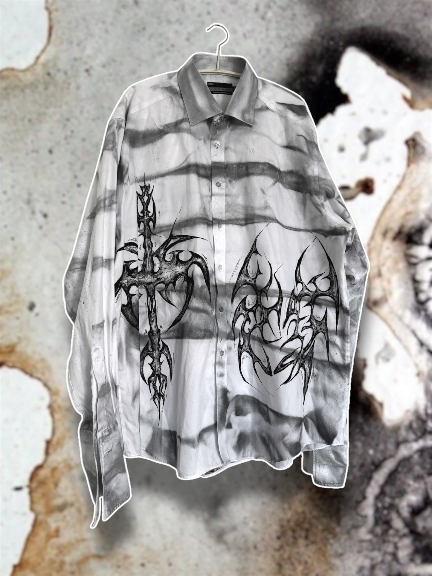 “Swordy” handpainted shirt