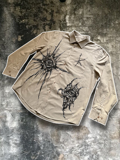 “Flying eye” handpainted shirt