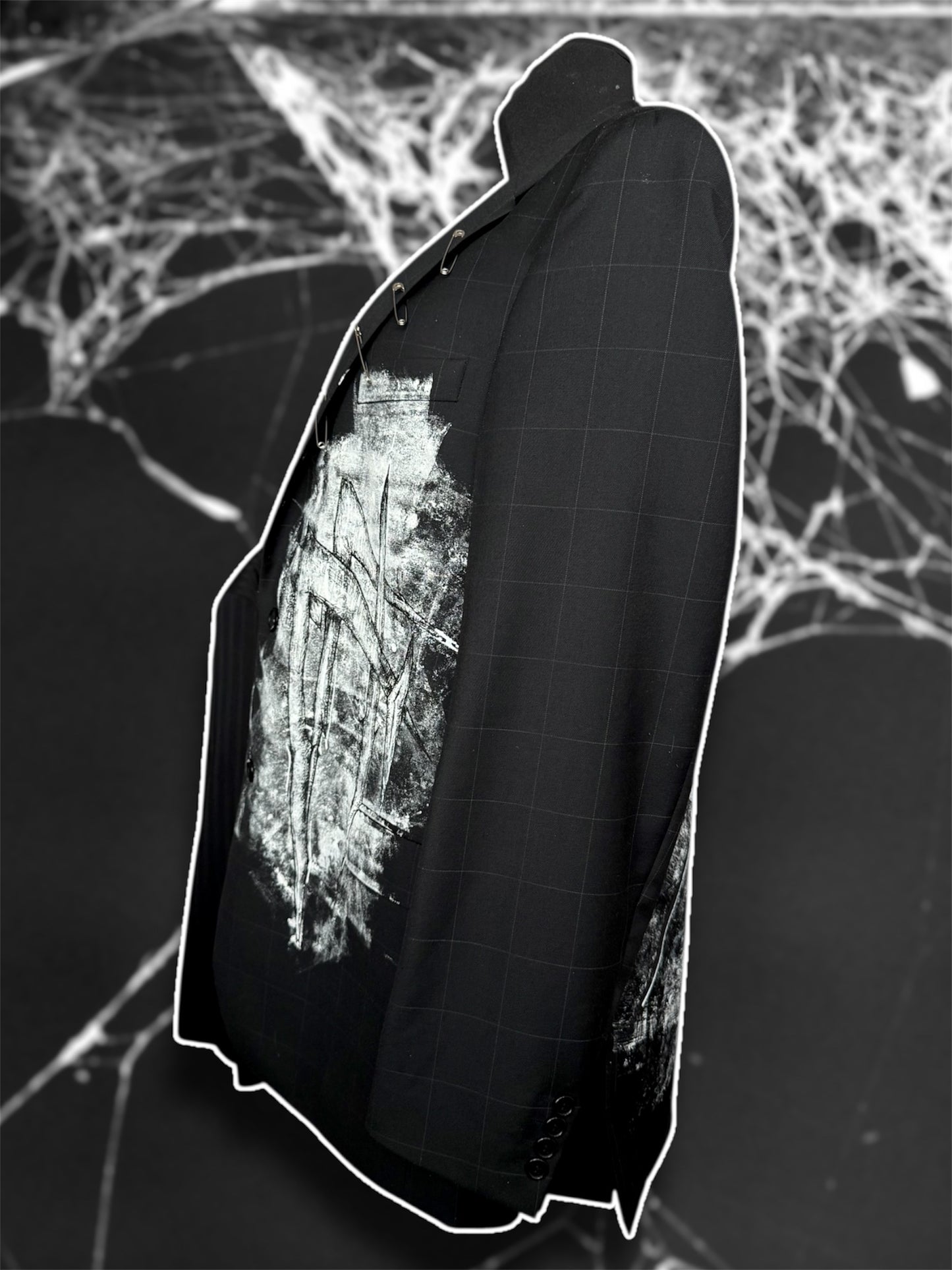 “Eyepocalypse” hand painted blazer