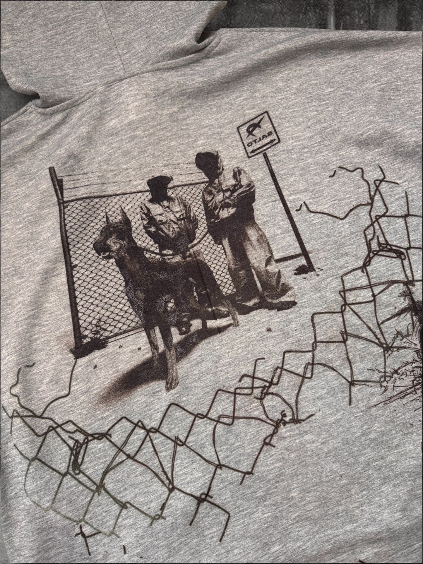 “Dogs” gray hoodie