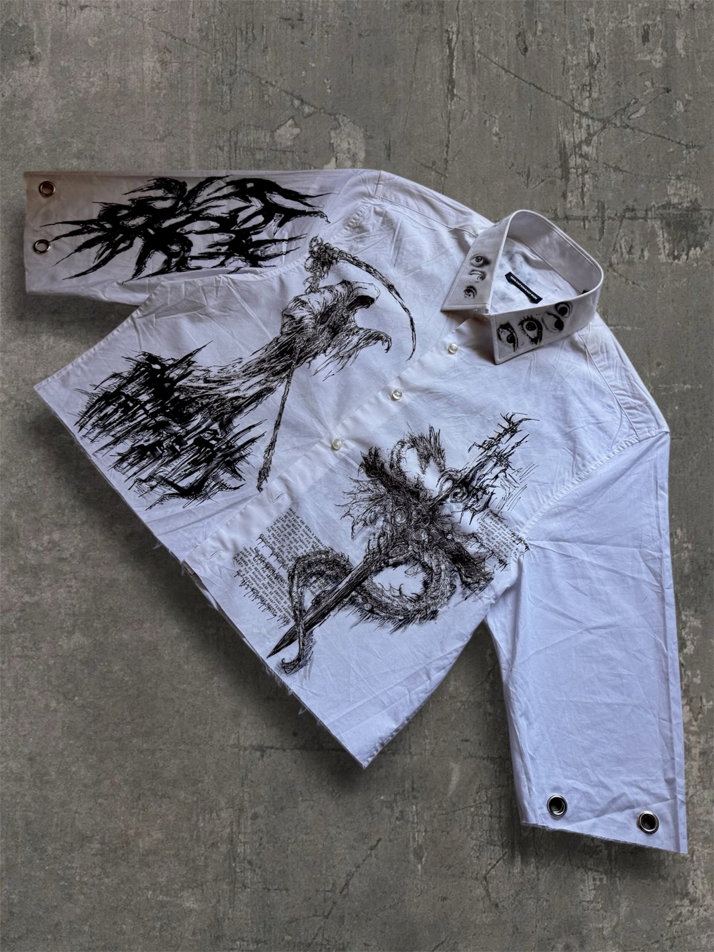 “Keeper” 1/1 cropped white shirt