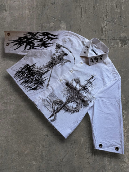 “Keeper” 1/1 cropped white shirt