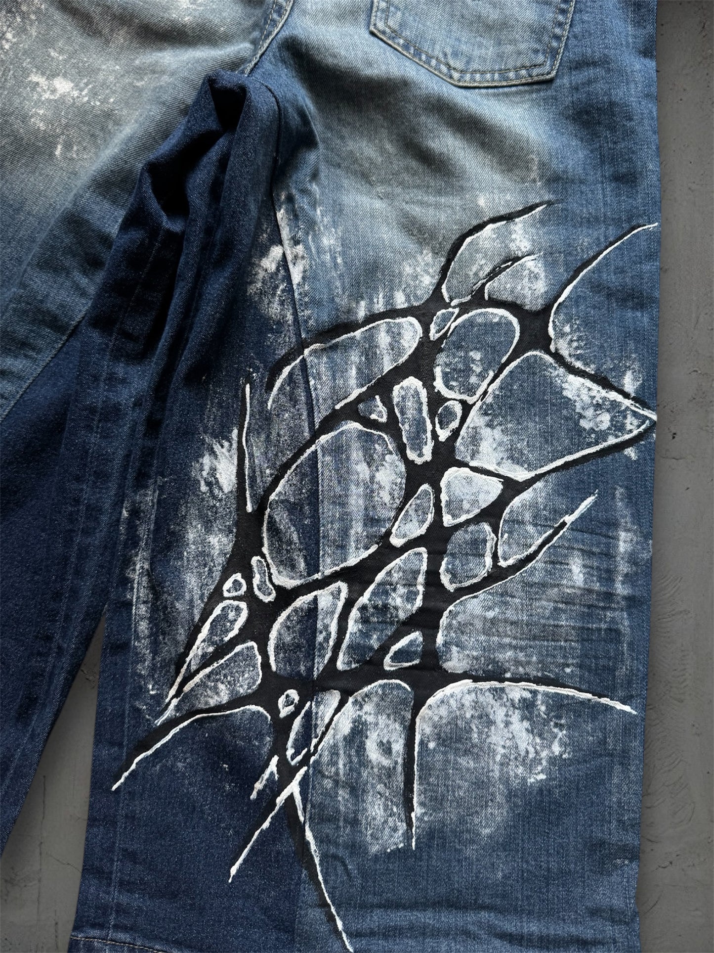 “Shelly” 1/1 hand painted jorts