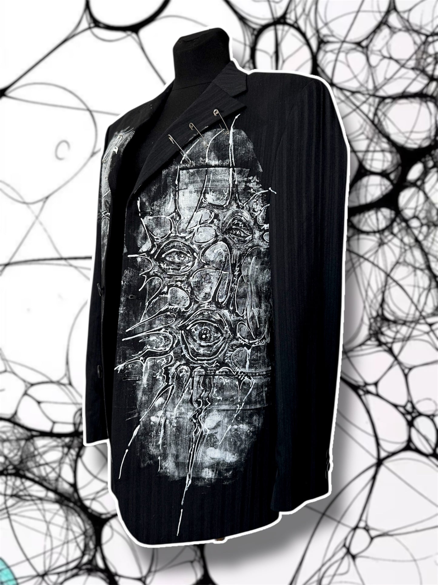 “Angelic” hand painted blazer