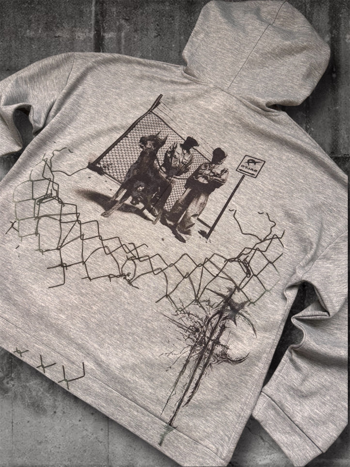“Dogs” gray hoodie