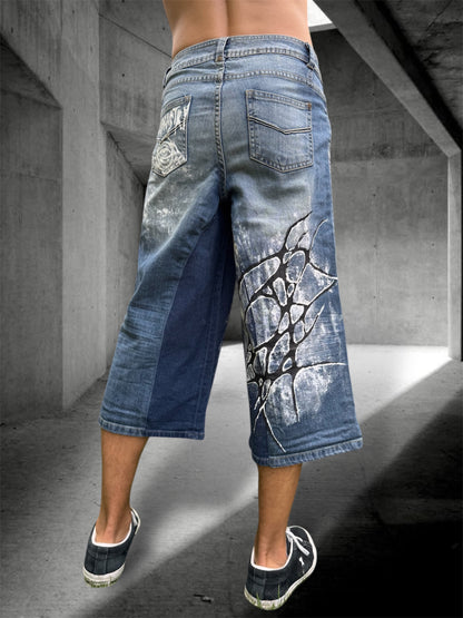 “Shelly” 1/1 hand painted jorts