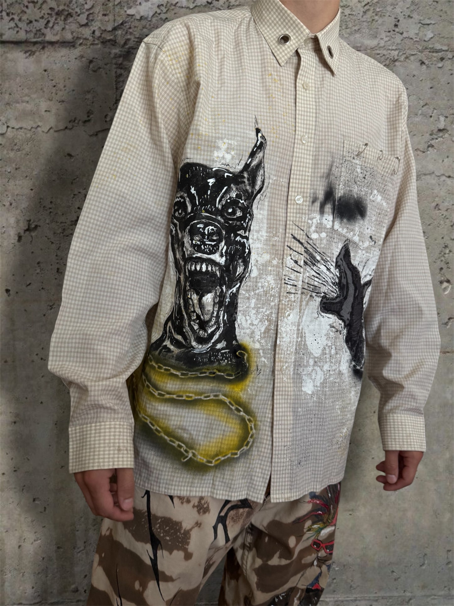 “Dogs” hand painted 1/1 shirt