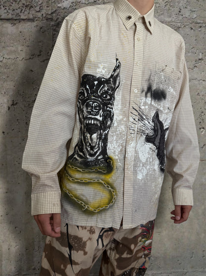 “Dogs” hand painted 1/1 shirt