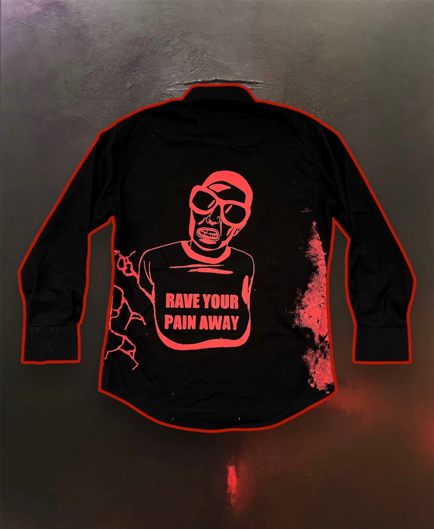 “Rave pain” upcycled shirts