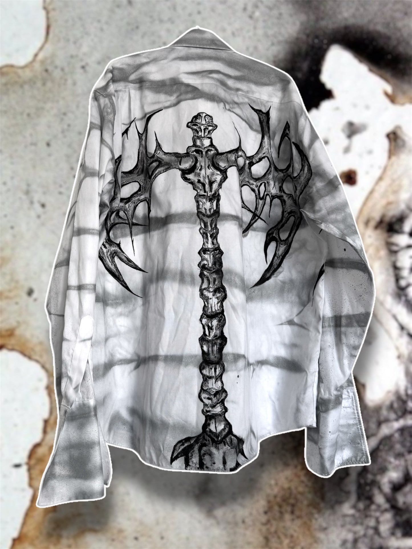 “Swordy” handpainted shirt