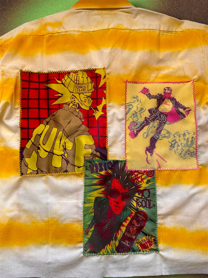 LEILA” Upcycled yellow shirt