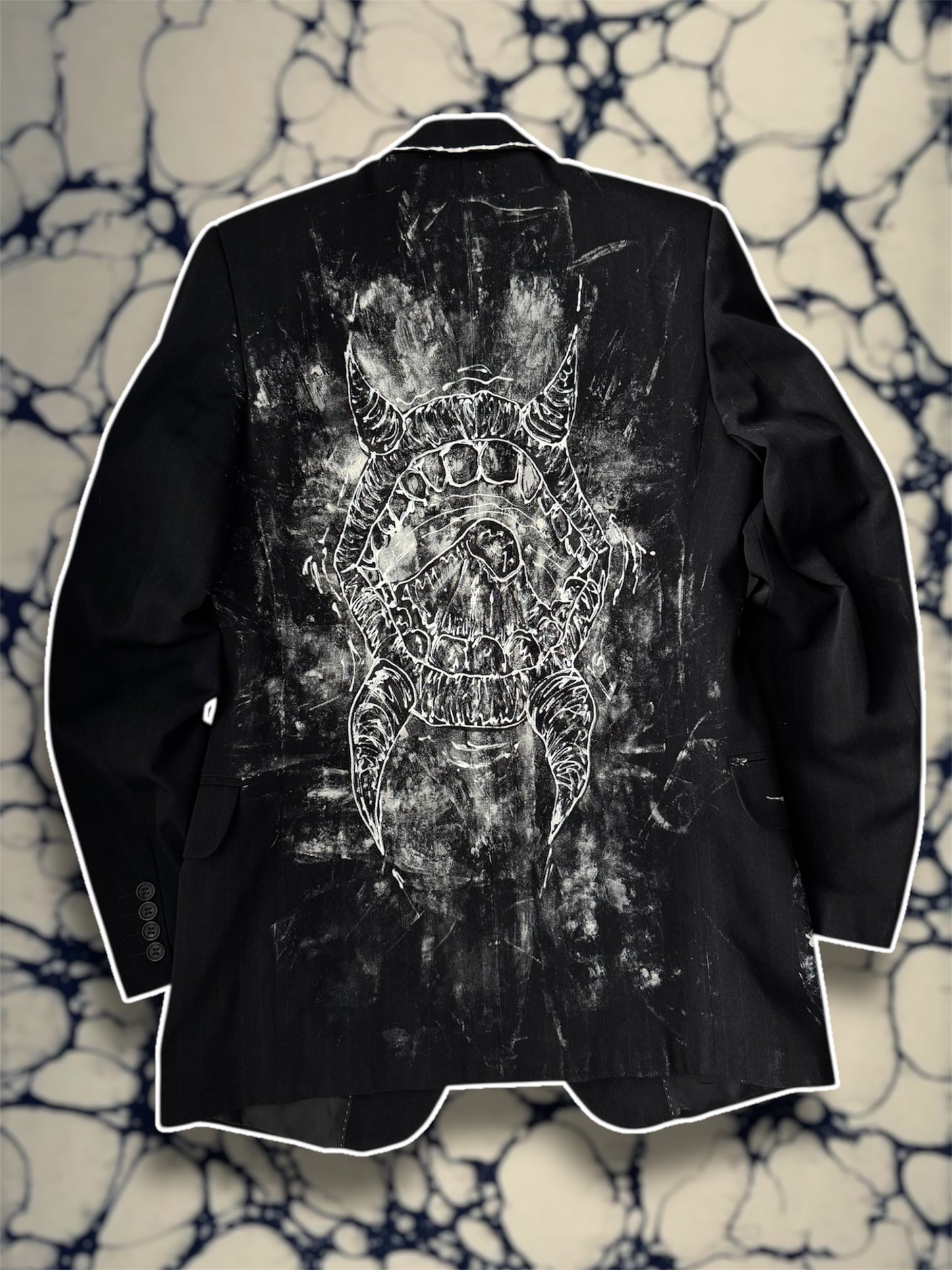 “Eat” hand painted blazer