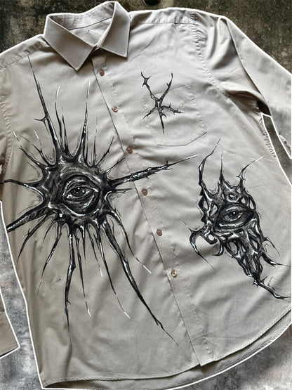 “Flying eye” handpainted shirt