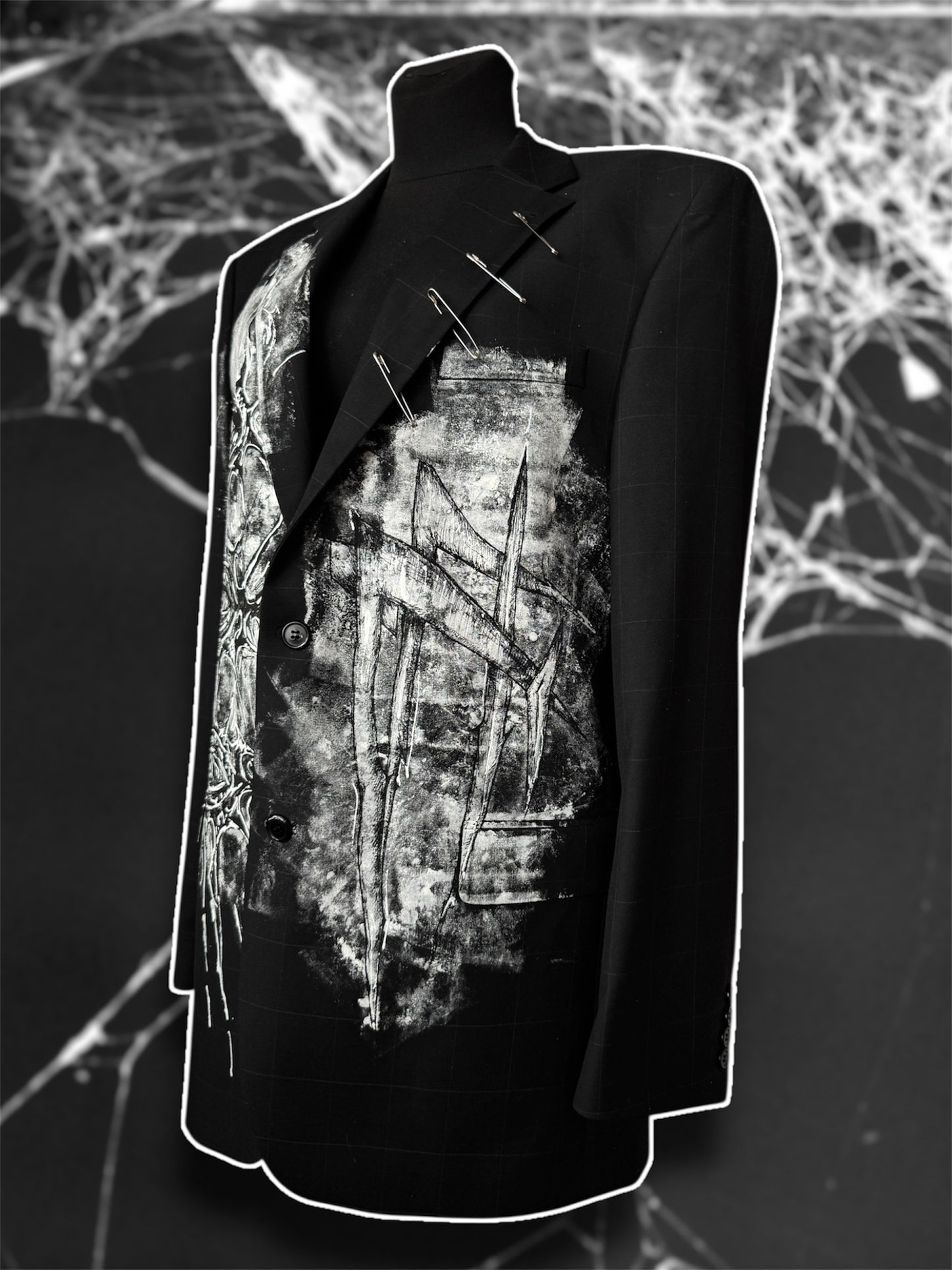 “Eyepocalypse” hand painted blazer