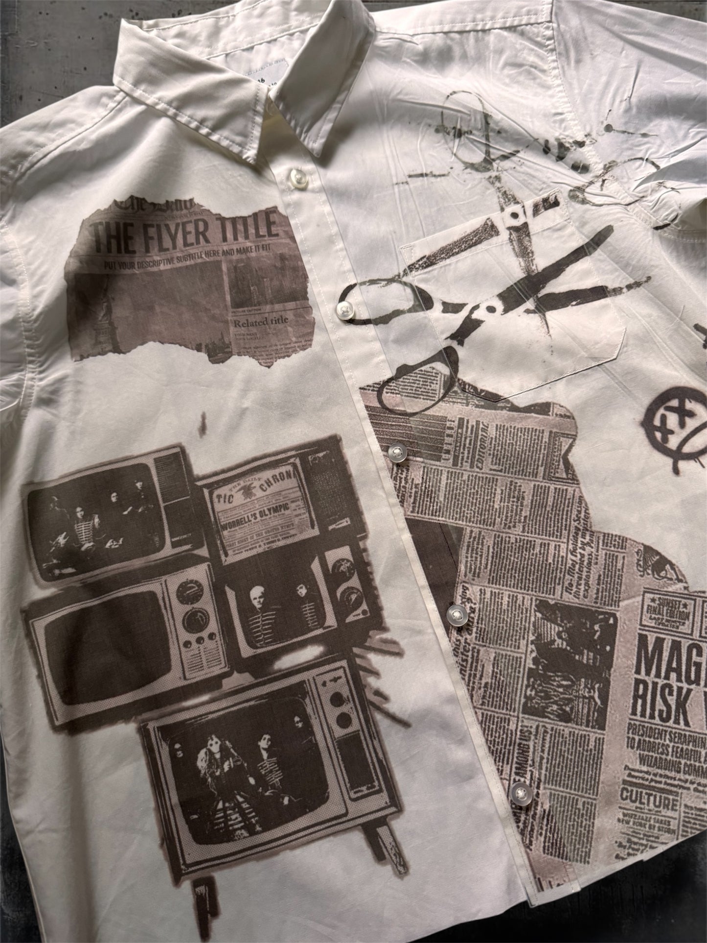 “News” 1/1 white shirt