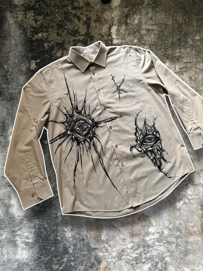 “Flying eye” handpainted shirt