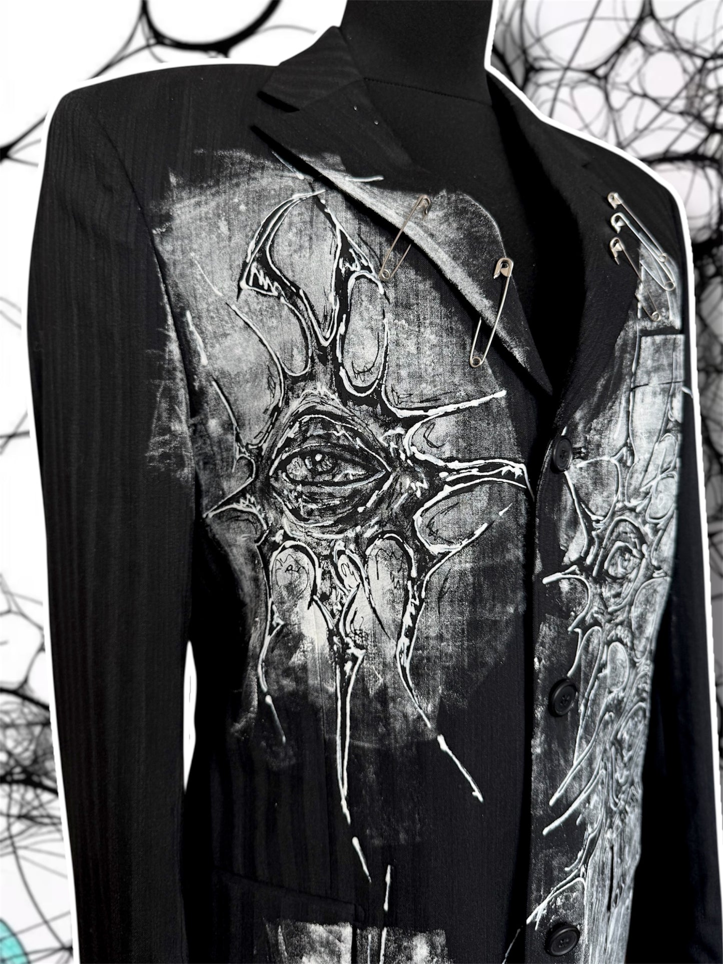 “Angelic” hand painted blazer