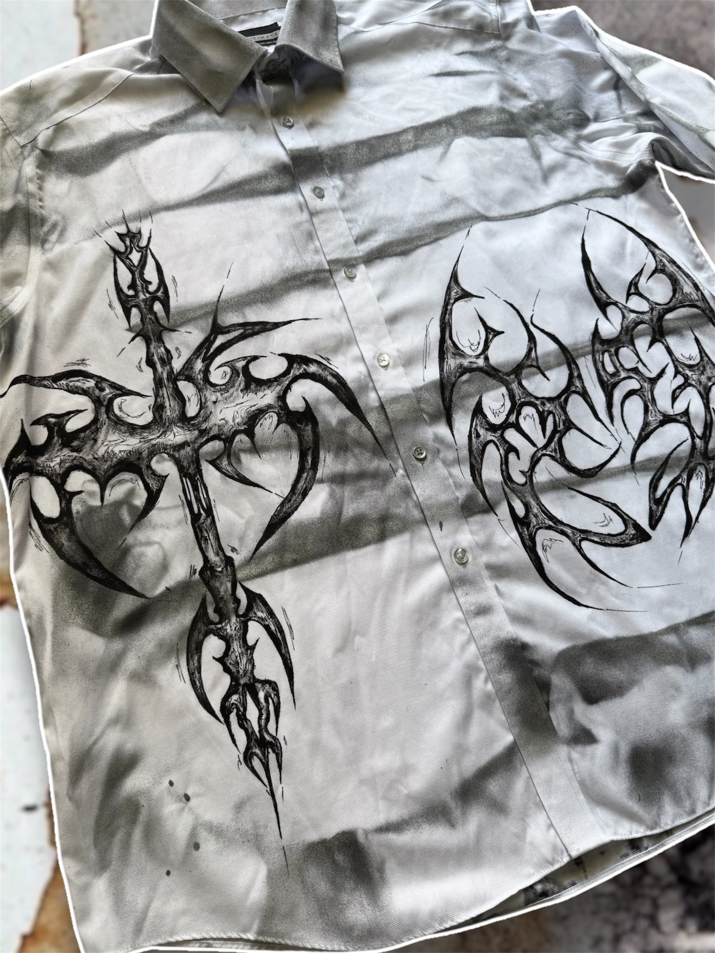“Swordy” handpainted shirt