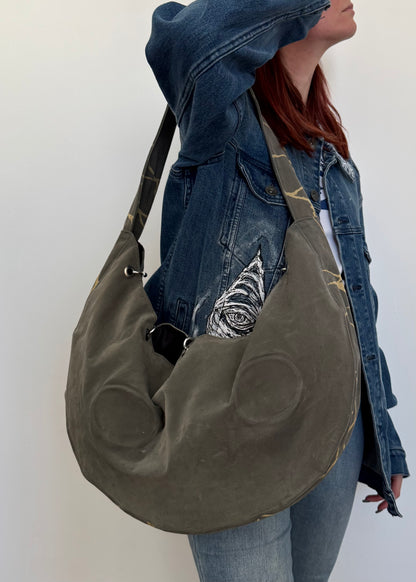 Large bag in khaki colour