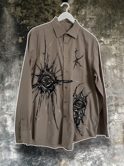 “Flying eye” handpainted shirt