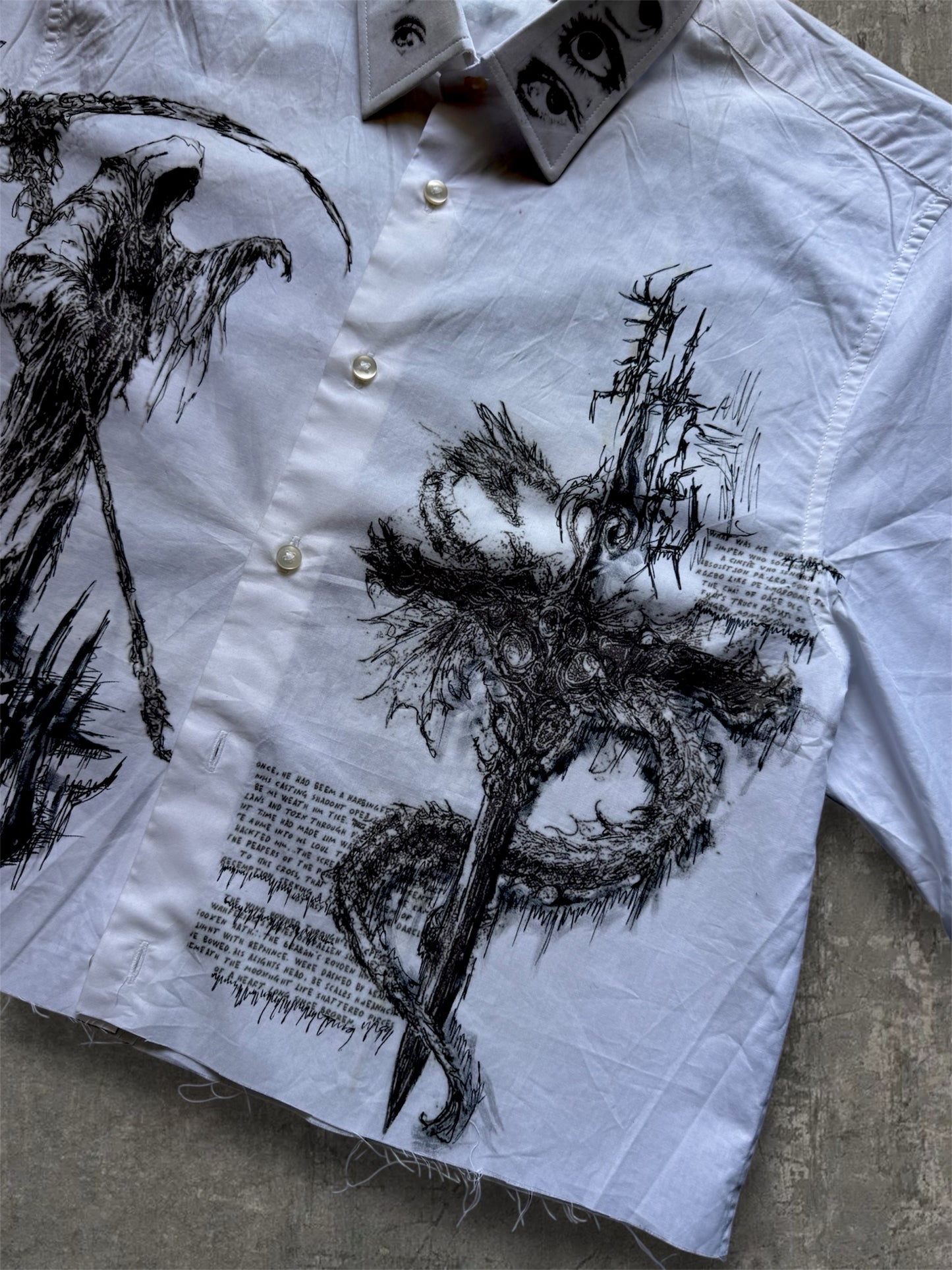 “Keeper” 1/1 cropped white shirt