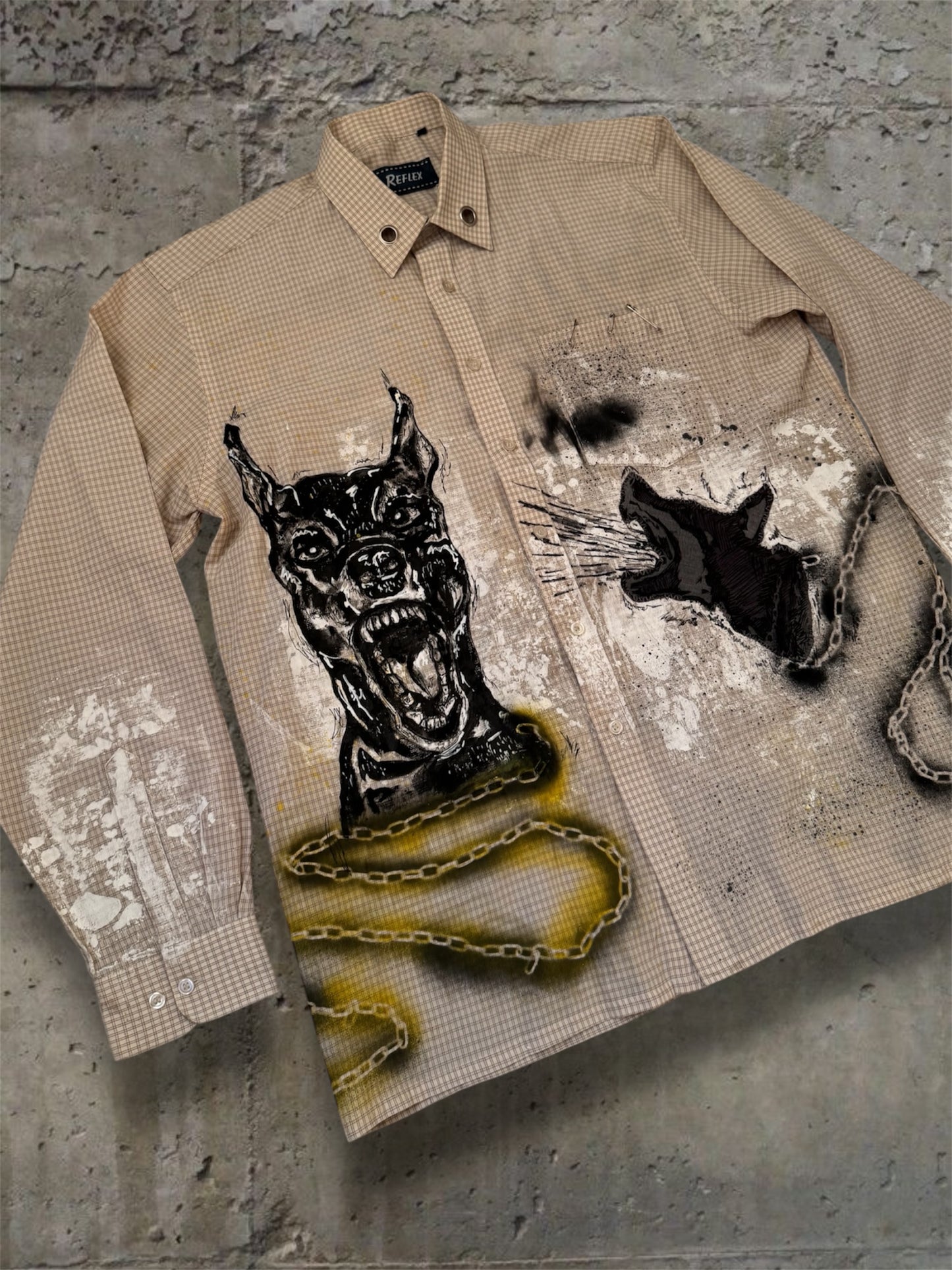 “Dogs” hand painted 1/1 shirt