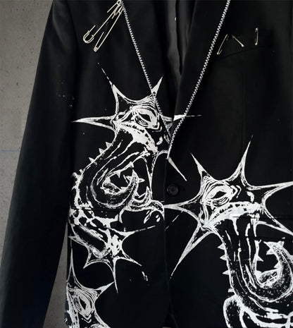 Punky blazer with spikes