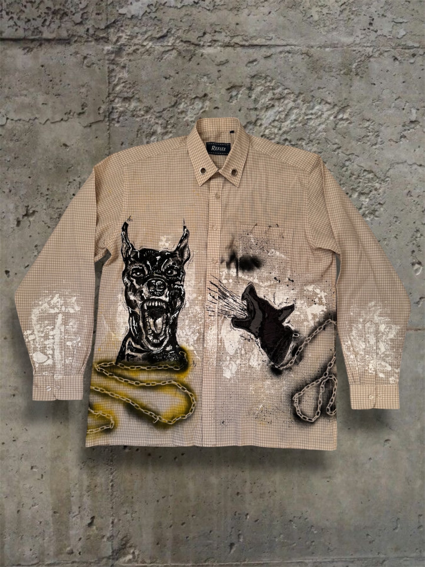 “Dogs” hand painted 1/1 shirt
