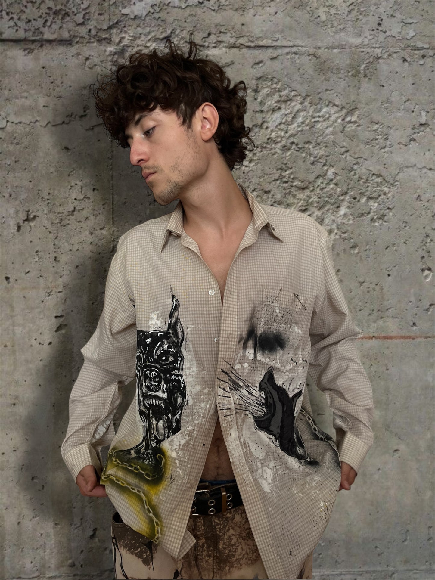 “Dogs” hand painted 1/1 shirt