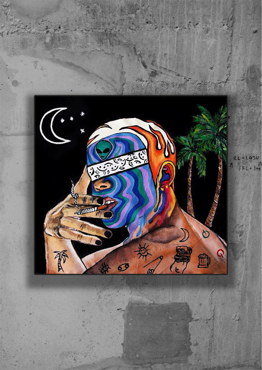 “Smoking boy” art print