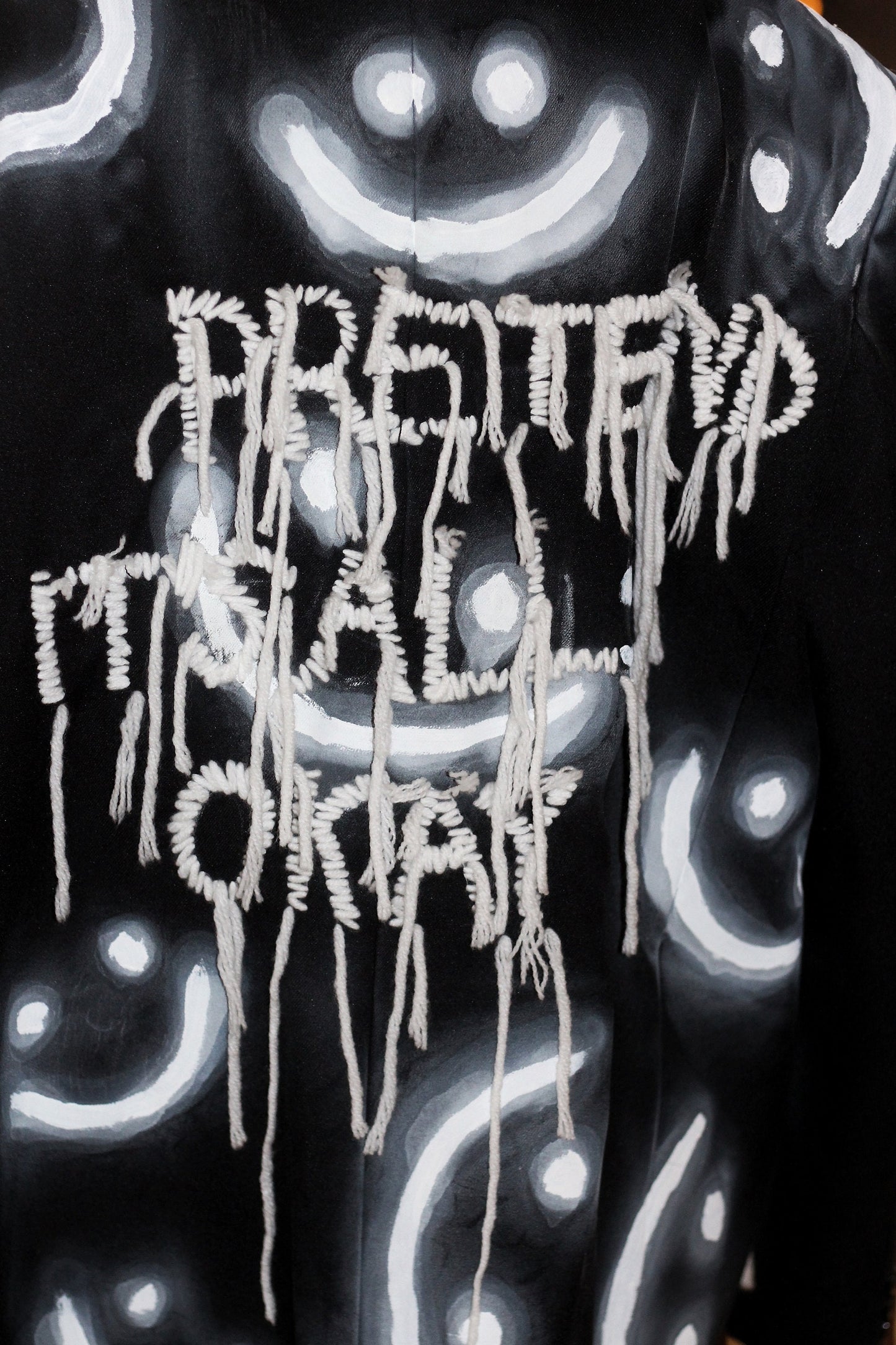 “Pretend it’s all okay” Upcycled unisex punky blazer