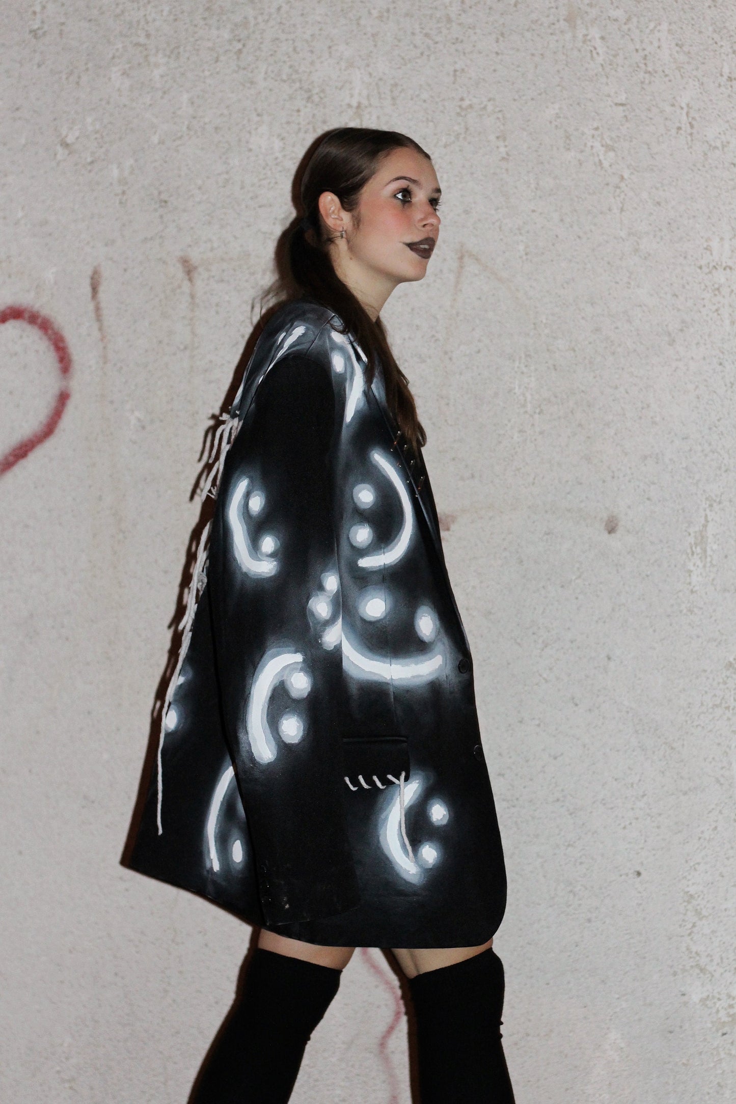 “Pretend it’s all okay” Upcycled unisex punky blazer